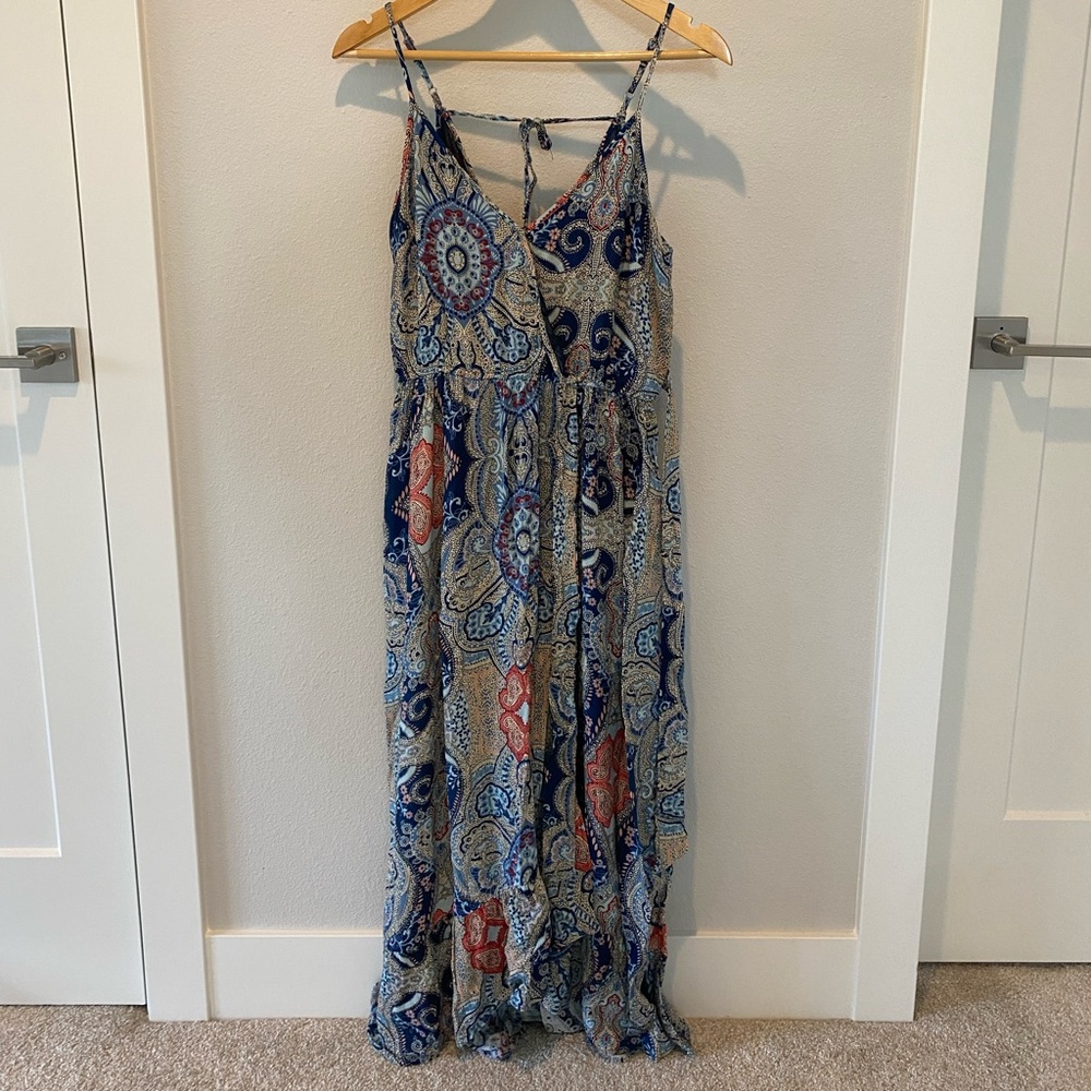 Band of Gypsies | maxi wrap style sleeveless boho dress | size small